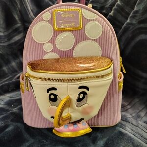 Loungefly Chip Kids Backpack - Pink and Gold